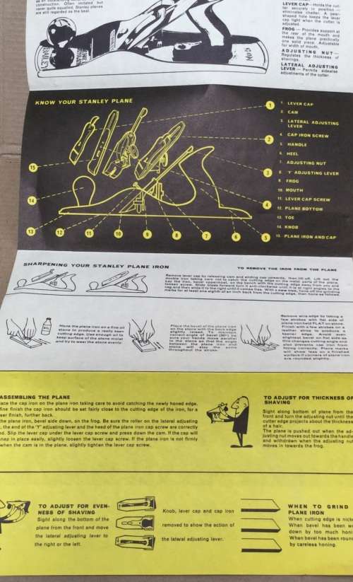 Stanley No. 4 smoothing plane, in original box with instructions! Ace condition