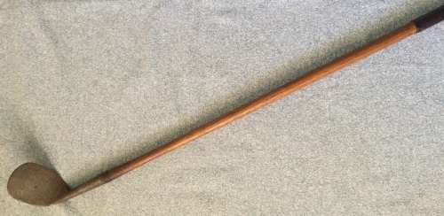 Antique hickory shaft Wm. Gibson of Kinghorn, Scotland, smooth faced niblick, James Braid, star mark