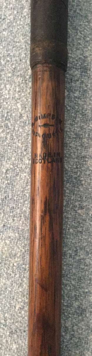 Antique hickory shaft "The Perfect Balance" brassie by R. Simpson of Carnoustie