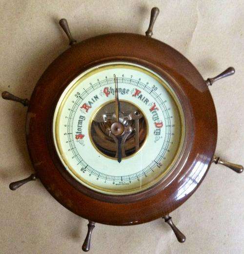 Ship's Wheel Barometer.  Made in West Germany  Postage R40.00