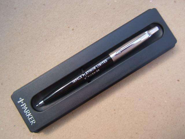 Parker Ball Pen....gift from Impala Platinum Limited