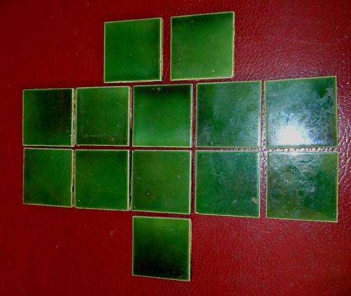 12 x Beautiful Olive Green Wash Stand Tiles