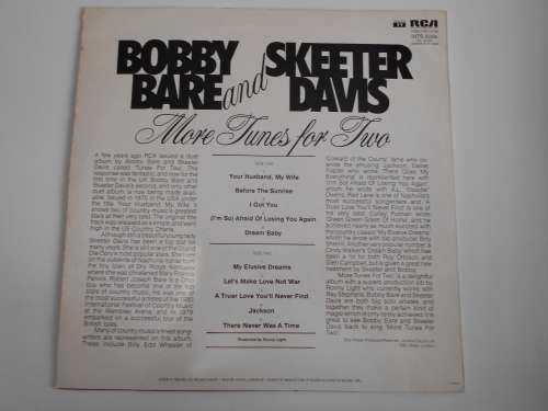 Bobby Bare & Skeeter Davis - More Tunes For Two Vinyl LP