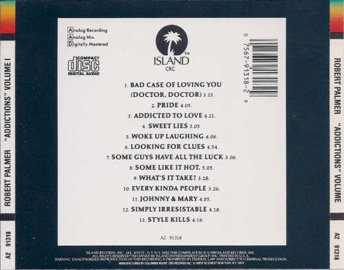 Robert Palmer - Addictions Vol. 1 CD
