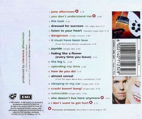Roxette  Don't Bore Us - Get To The Chorus CD