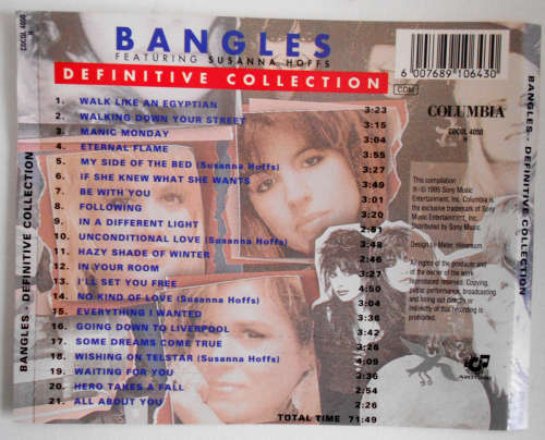 Bangles ft Susanna Hoffs - Definitive Collection CD