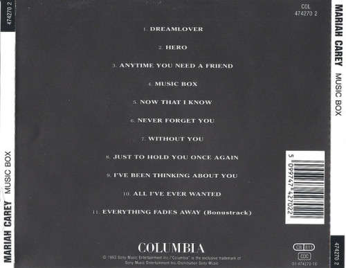Mariah Carey - Music Box CD