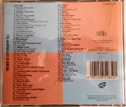 Best Of SA Pop Volume 2 - Various Double CD Rare