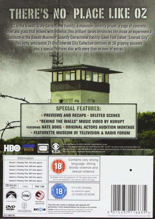 Oz - Complete Season 1-6 DVD Box Set UK Import Region 2