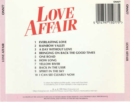 Love Affair - Love Affair CD Import
