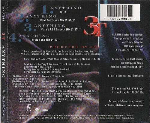 3T - Anything CD Maxi Single Import