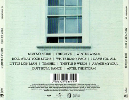 Mumford & Sons - Sigh No More CD Import