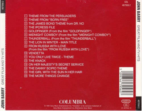 John Barry - Great TV and Film Hits CD Import