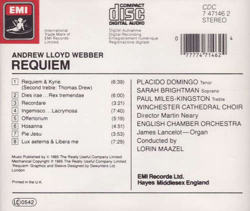 Andrew Lloyd Webber - Requiem CD Import