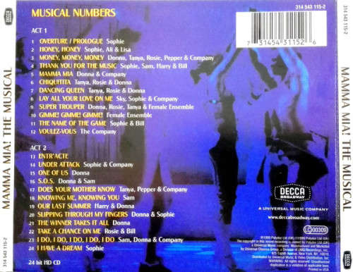 Benny Andersson and Björn Ulvaeus - Mamma Mia! Musical Based CD Import