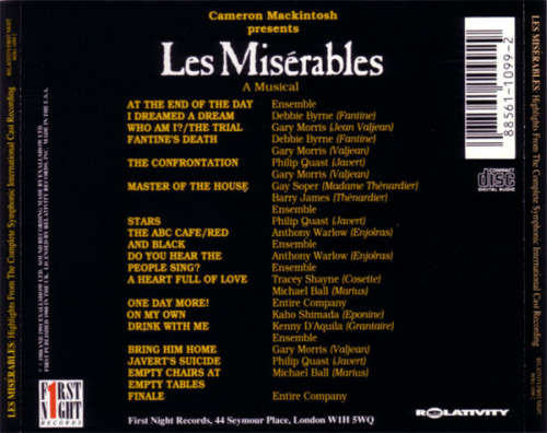 Les Misérables: Highlights From The Complete Symphonic International Cast Recording CD Import