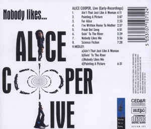 Alice Cooper - Nobody Likes...Alice Cooper Live CD Import