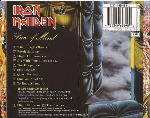Iron Maiden - Piece of Mind CD Import