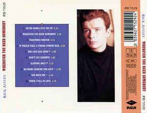 Rick Astley - Whenever You Need Somebody CD Import