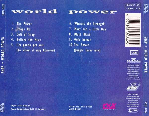 Snap! - World Power CD Import