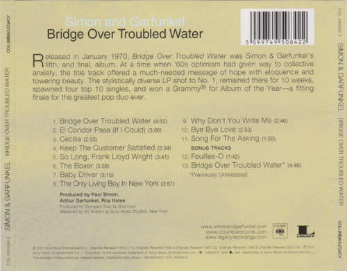 Simon and Garfunkel - Bridge Over Troubled Water CD Import (Bonus tracks)