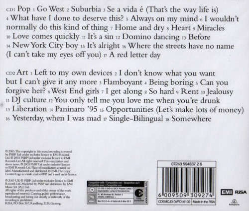 Pet Shop Boys - PopArt (The Hits) Double CD