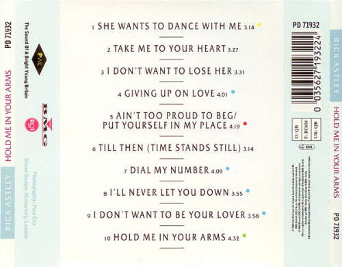 Rick Astley - Hold Me In Your Arms CD Import
