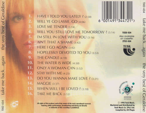 Geraldine - Take Me Back...Again (Best of) CD Rare