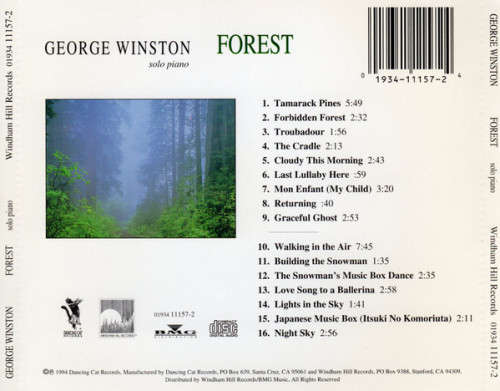 George Winston - Forest CD Import