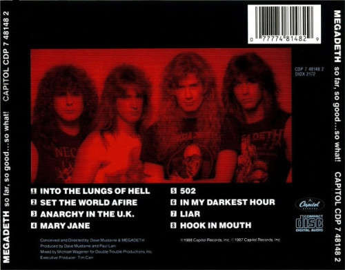 Megadeth - So Far, So Good... So What! CD Import