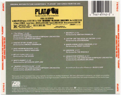 Platoon - Soundtrack CD Import