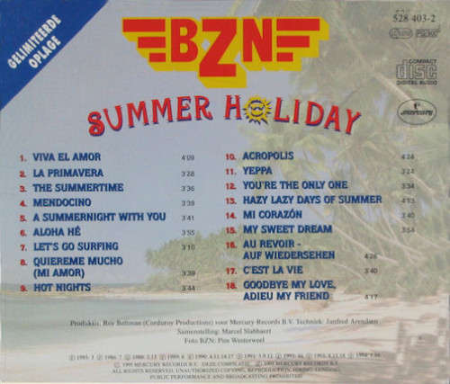 BZN - Summer Holiday CD Import