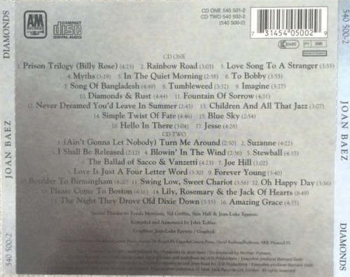 Joan Baez - Diamonds Double CD Import