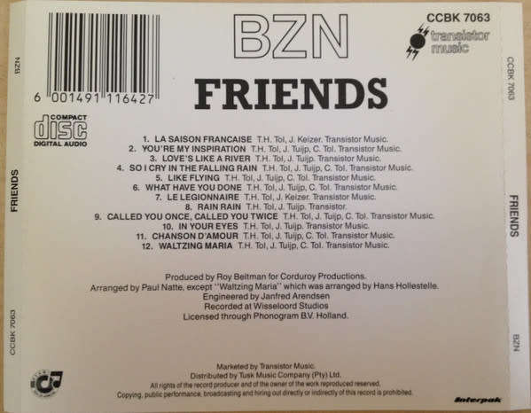BZN - Friends CD