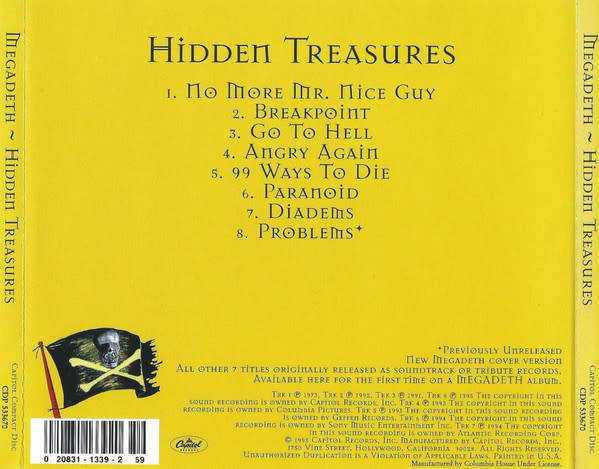 Megadeth - Hidden Treasures CD Import Sealed