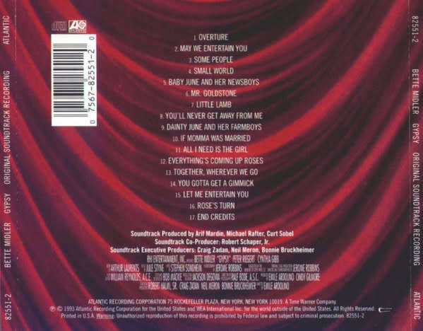Bette Midler - Gypsy CD Import