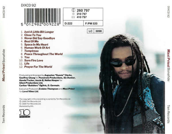 Maxi Priest - Bonafide CD Import