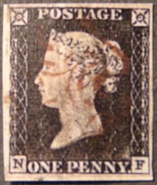 Queen Victoria Superb mint 1d Black with Maltese cancel - Cinderella