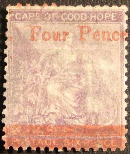 RARE COGH 4D O/PRINT ON 6D LILAC SG 27 MINTCV R 2700