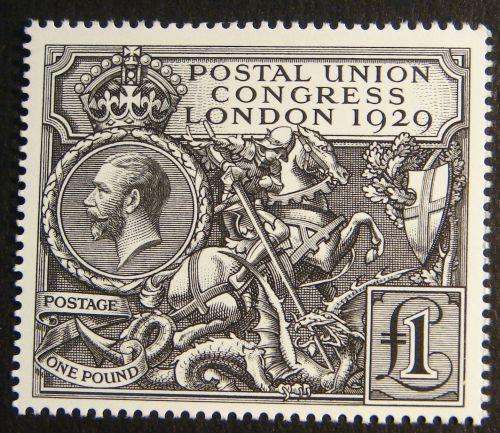 1929 POSTAL CONGRESS ONE POUND BLACK THIS IS NOT A FAKE AND WOULD GRACE ANY COLLECTION READ ON