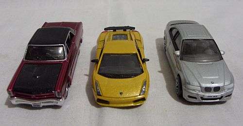 MAISTO 1965 PONTIAC GTO - SCALE 1:64 LAMBORGHINI GALLARDO SUPERLEGGERA - REALTOY BMW M 1:59