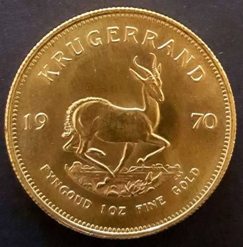 Scarce 1970 1 oz Krugerrand Fine Gold Uncirculated Condition