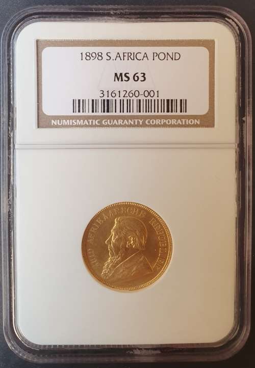 Scarce 1898 GOLD Pond NGC Graded MS 63 High Grade
