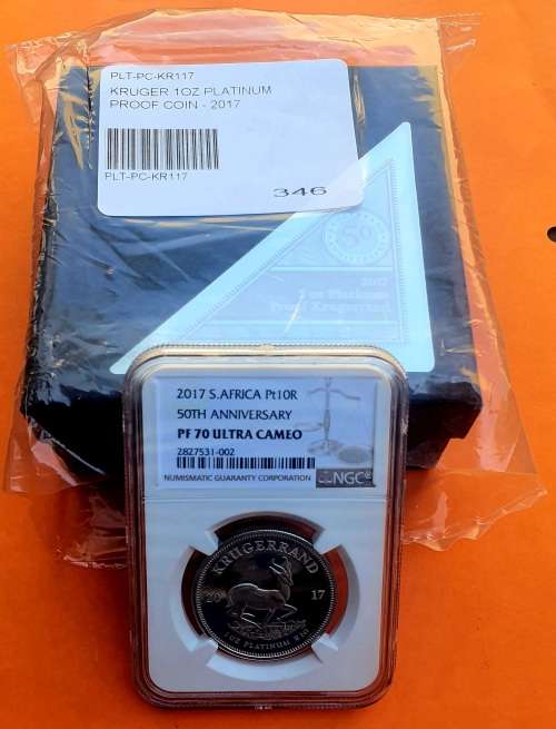 2017 Platinum Krugerrand NGC Graded PF70 Ultra Cameo (Perfect)