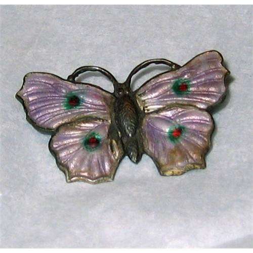 BEAUTIFUL VINTAGE STERLING SILVER BUTTERFLY BROOCH