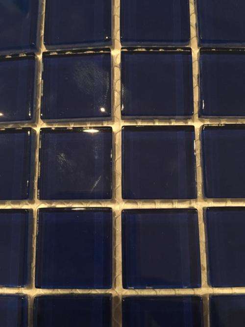 Crystal Glass Mosaic Tiles 23mm x 23mm - WATER BLUE