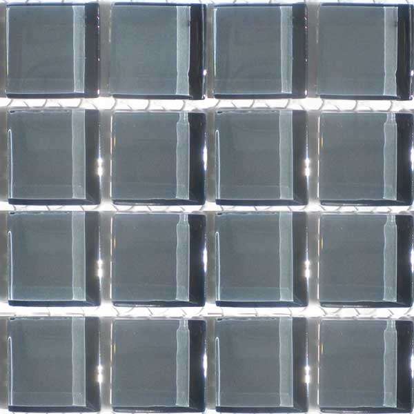 Crystal Glass Mosaic Tiles 23mm x 23mm - SLATE GREY