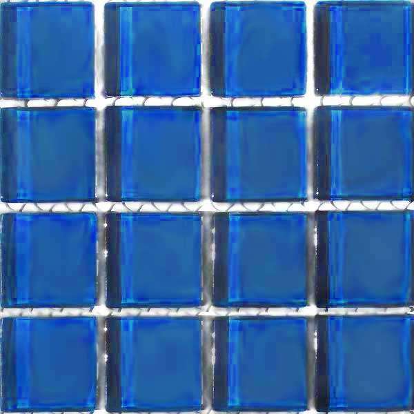 Crystal Glass Mosaic Tiles 23mm x 23mm - WATER BLUE