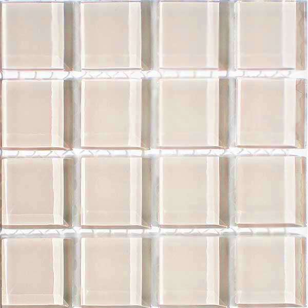 Crystal Glass Mosaic Tiles 23mm x 23mm - MINK