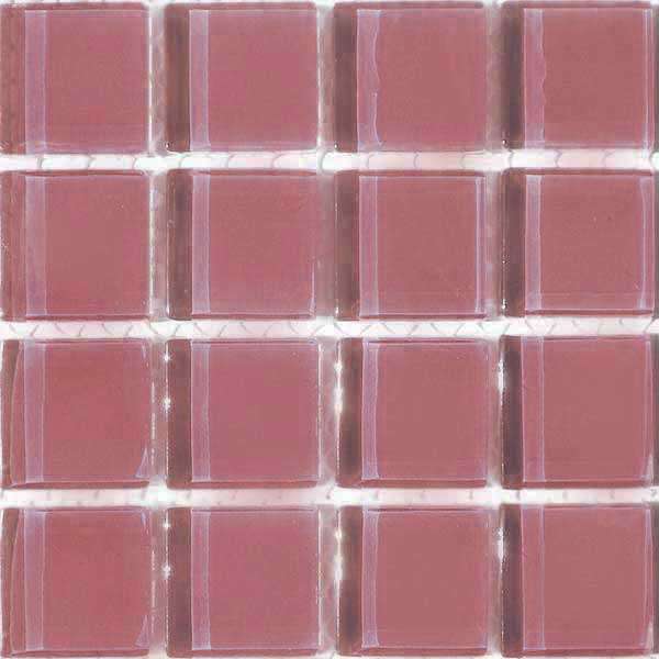 Crystal Glass Mosaic Tiles 23mm x 23mm - ROSE